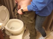  My girlfriend holds my dick and helps me pee pissing  3/16