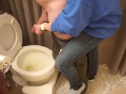  My girlfriend holds my dick and helps me pee pissing  9/16