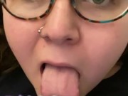 Sucking Bad Dragon style dildo POV joi dick sucking
