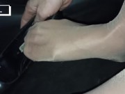 stepsister fucked with her legs & finished in her shoe 1/16