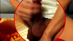 EATING BURGER NAKED