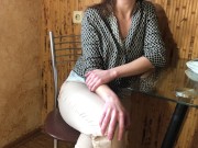 Похотливая Учительница Снова Соблазняет Ученика и Трахает его. Русское Любительское с Разговорами 3/16