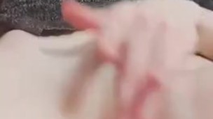 Hot masturbation with fingers solo female