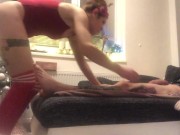 Christmas fucking on sofa !!! Skinny Milf love fucking 2/16