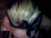 Tweaker Blowjob and blowing clouds on a huge cock 11/16