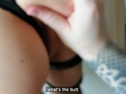 pressed against the wall slim baby in body harness, fucked and cum on ass - Sunako_Kirishiki
