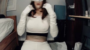 White Anine Pt3! Anine takes off her mask and shows you her pretty face!