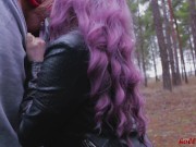 Horny Couple is hiding in the forest to have Sex | Lush playing & Сumming in her mouth 6/16