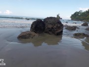 Horny Amateur Couple Have Hot Risky Sex on Public Beach - He Cums All Over Me!! 3/16