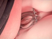 Teenpussy in Metal Clamp fucked in the Ass and Pussy screams of Pain and Pleasure - Extreme Close Up 9/16