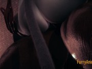 Furry Hentai - Beast and Black Cat having wild sex end crempie 11/16