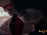 Furry Hentai - Beast and Black Cat having wild sex end crempie 9/16