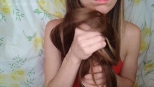 LONG hair handjob HAIRJOB for all hair fetish lovers