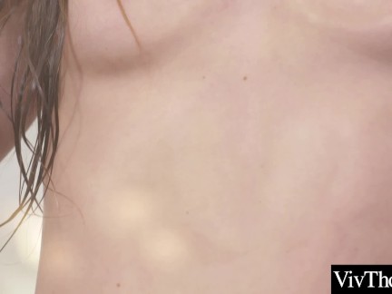 Sexy lesbian lovers go wild in the shower licking each others dripping wet pussies