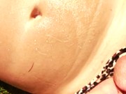 BIKINI MILF KNOWS I AM WATCHING HER-TEASES & THEN LETS ME CUM ON BALD PUSSY AT RESORT