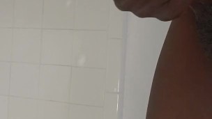 The Nasty Maintenance Man cumdumped all over the clean bathtub and floor