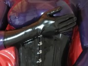 kigurumi latex close-up masturbation