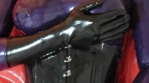 kigurumi latex close-up masturbation