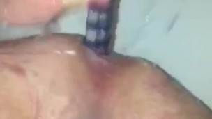 Edging w/ several silicone masturbation toys, dildos & Ass 2 Mouth performances in the shower stall.