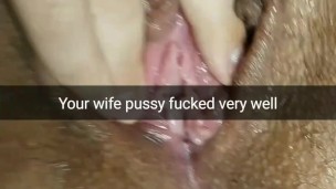 My cheating wife after sex lies on bed with a well fucked and deep creampied pussy [Cuckold. Snap]