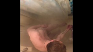 Cam boy taking a shower