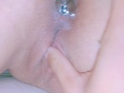 His almost 8 inch COCK nearly break my ASS with my ANAL PLUG inside & my ASSHOLE start to pain 12/16