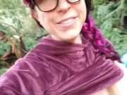 Nerdy Faery Does an OUtdoor standing Piss While walking 4/16