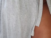 Thick Booty Latina Wife in a Revealing Bathrobe  with No PANTIES or BRA On 3/16