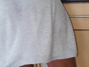 Thick Booty Latina Wife in a Revealing Bathrobe  with No PANTIES or BRA On 6/16