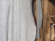 Thick Booty Latina Wife in a Revealing Bathrobe  with No PANTIES or BRA On 8/16