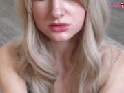 Sexy Blonde Sensual Sucks Big Dick and Licks Balls to Cum in Mouth 2/16