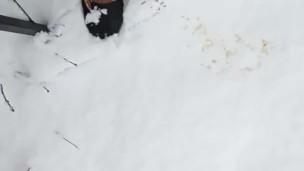 FTM Long Hot Piss in Snow