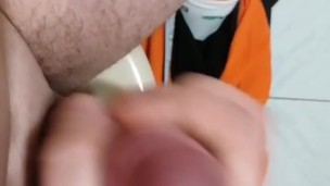 Semen en mi manos. Una rica paja