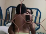 Mi papi me excita con sus dedos en mi culo y su gruesa verga  con mi clitóris 3/16