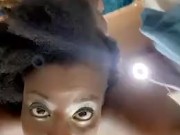 Thong bodysuit bathroom dance Queen Peacock trailer