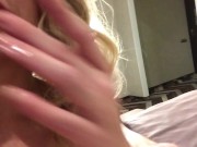 Hot Girlfriend Deep Sucking and had Cowgirl Sex for Valentine's Day - Cum in Mouth 16/16