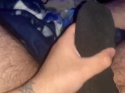 Keeping Jerking until the sock come off 