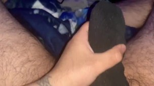 Keeping Jerking until the sock come off 