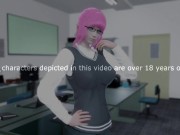 Busty secretary masturbates in the office - 3D Porn