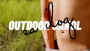 Outdoor jerk off at the river