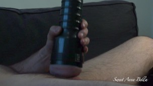 Solo Male Big Dick Lubed Fleshlight ruined orgasm