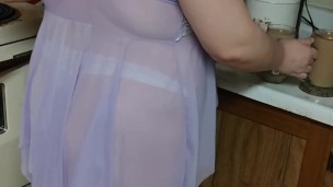 Wife making coffee