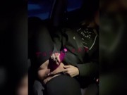 All natural MULTIPLE SQUIRTING car show with EX watching - HOT brunette MILF   7/16