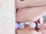 Cute alt girl sucks off rainbow monster cock and rides it 15/16