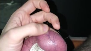 Eighth ruined orgasm. Tied balls and cock with ball squeezing. 2 epic ruined orgasms!