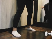 I film my fitness coach rubbing her pussy with a huge dildo. She has a perfect ass in yoga pants 11/16