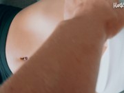 Fit girl with perfect ass in black yoga pants fucked and gets creampie - HotKittyAria 2/16