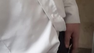 Dick flashing public bathroom