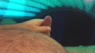 Rubbing one out in tanning bed