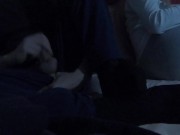 RISKY HANDJOB close to REAL VIRGIN Stepsis, movie night, SHE NOTICES, fit 18 teen, FIRM ASS, cumshot 15/16